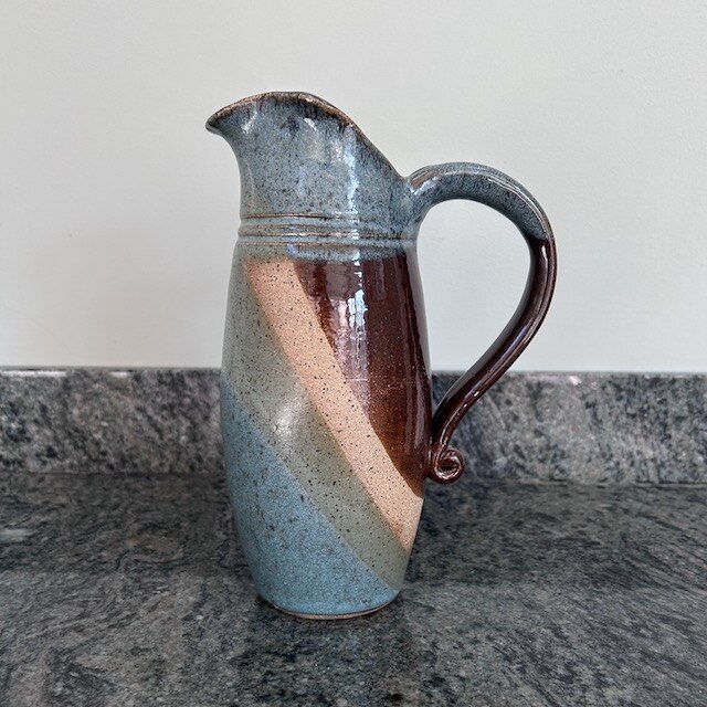 Diagonal Striped Pitcher